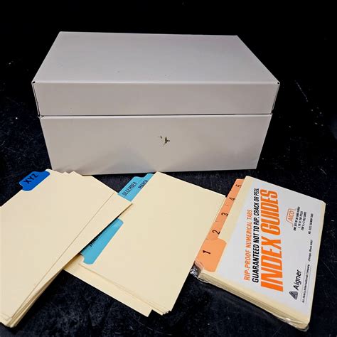 metal receipt box 8x5.5 ebay|Index Card File In other Collectible Kitchen Boxes .